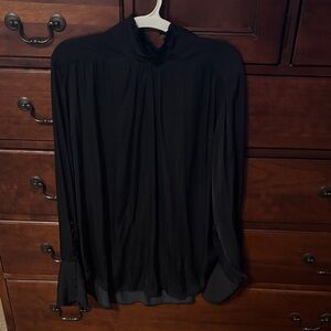 Zara black silky blouse